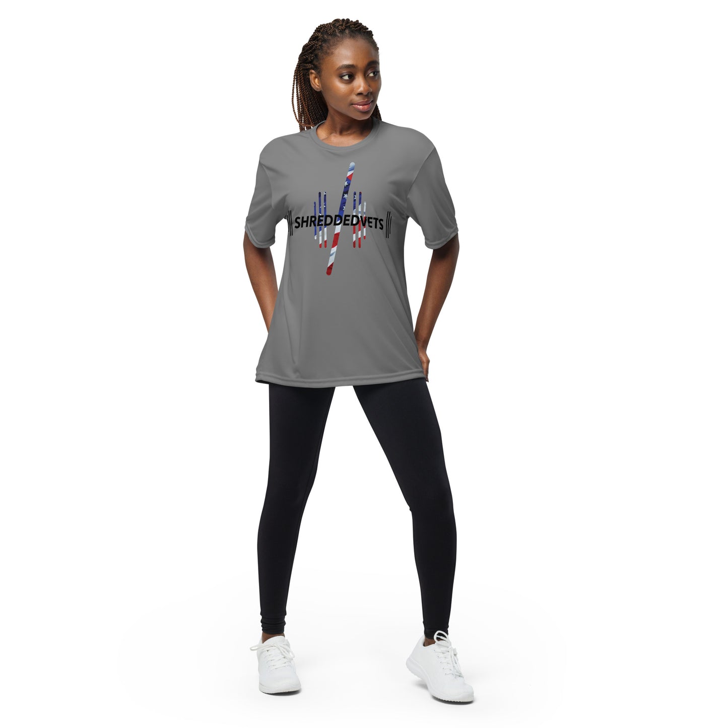 ShreddedVets Unisex Performance T-Shirt- USA Edition